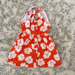 Penelope Mack Orange and White Floral Dress 2T